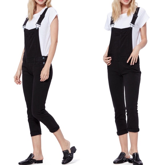 PAIGE Denim - Paige Sierra Black Denim Overalls